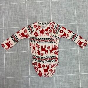 Hanna Andersson Dear Deer 6-12 Months Long Sleeve Bodysuit